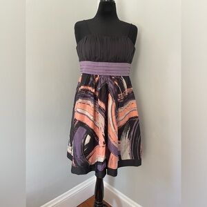 NWT BCBG Pink, Purple, Black Dress - Size 8